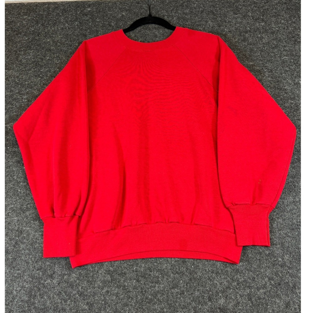 Vintage 90s Coca Cola Sweatshirt Mens Large Red Raglan Graphic Pullover USA - Picture 7 of 7